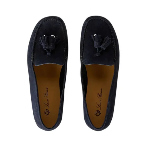 Tassel-Detail Suede Loafers