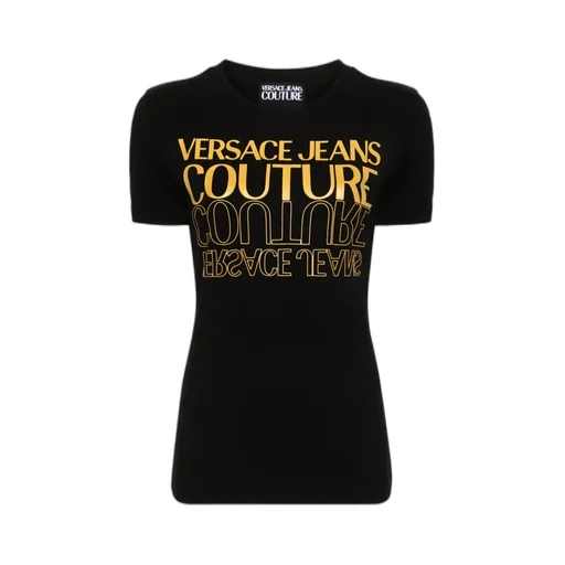 Upside Down-Logo Cotton T-Shirt