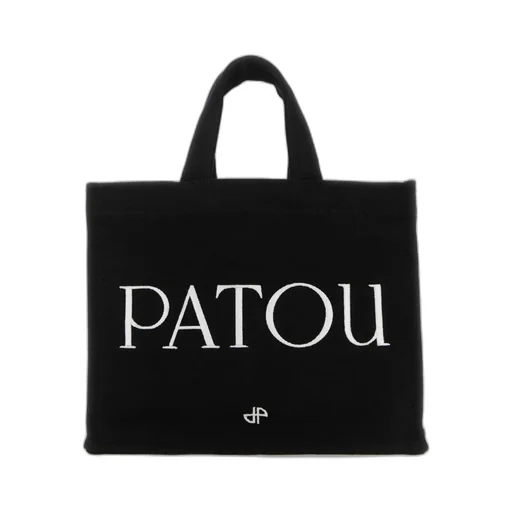 Patou Logo Printed Small Top Handle Bag