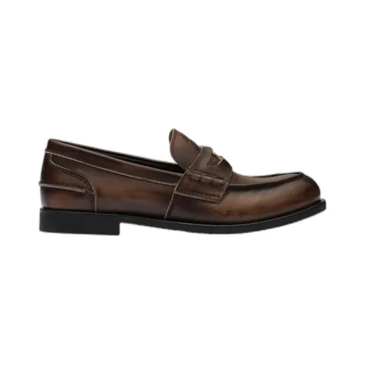 Miu Miu Logo Detailed Slip-On Penny Loafers