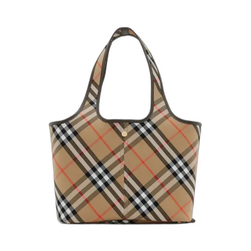 Burberry Small Checked Top Handle Bag