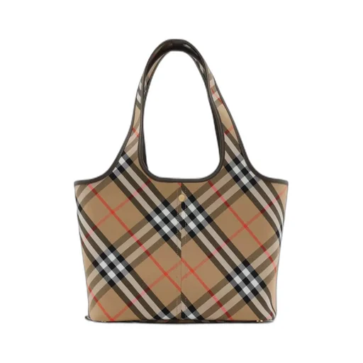 Burberry Small Checked Top Handle Bag