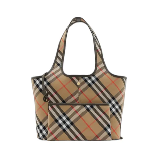 Burberry Small Checked Top Handle Bag