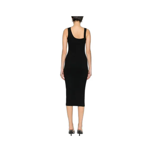 Versace Jeans Couture Sleeveless Ribbed-Knitted Midi Dress