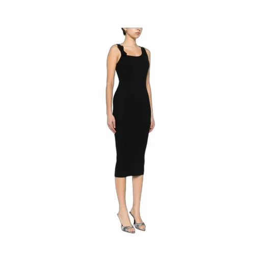 Versace Jeans Couture Sleeveless Ribbed-Knitted Midi Dress