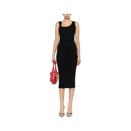 Versace Jeans Couture Sleeveless Ribbed-Knitted Midi Dress