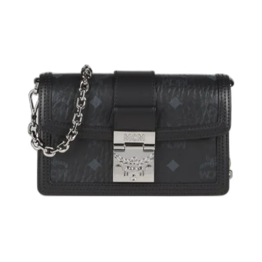Mcm Logo Detailed Chained Shoulder Bag