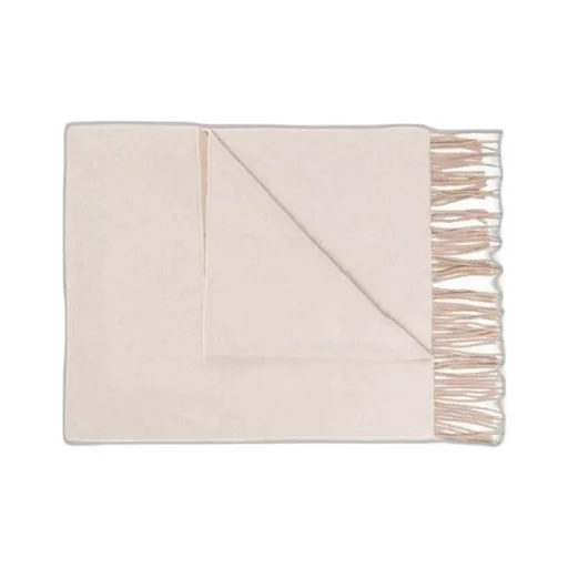 Ganni Logo Intarsia Fringed Scarf