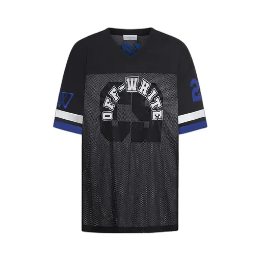 Off-White V-Neck Short-Sleeved T-Shirt