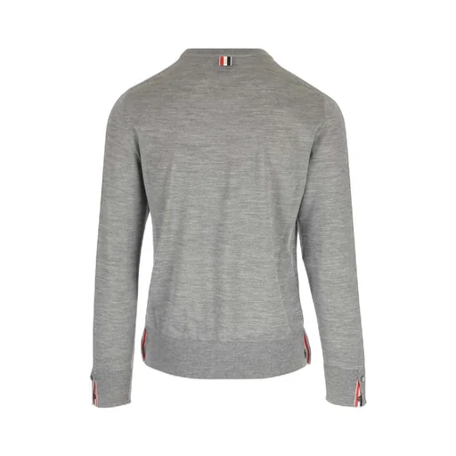 Thom Browne Rwb Stripe Detailed Crewneck Jumper