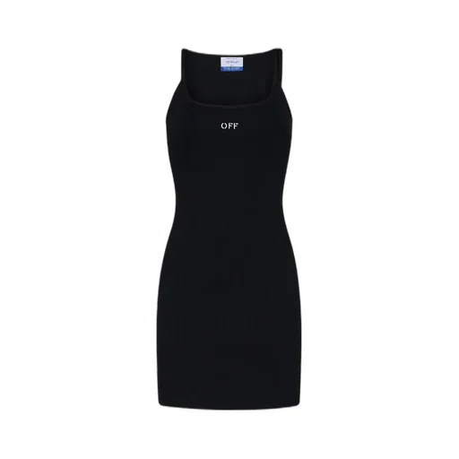 Off-White Logo Embroidered Sleeveless Dress