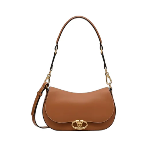 Valentino Ohval Foldover Top Small Shoulder Bag