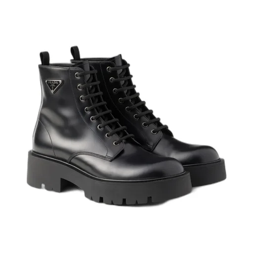 Prada Lace-Up Platform Boots