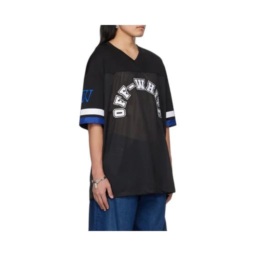 Off-White V-Neck Short-Sleeved T-Shirt
