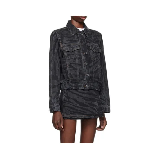 Ganni Zebra Printed Cropped Jacket