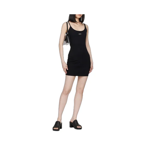 Off-White Logo Embroidered Sleeveless Dress