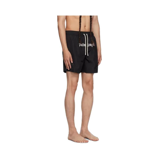 Palm Angels Logo Printed Drawstring Swim Shorts