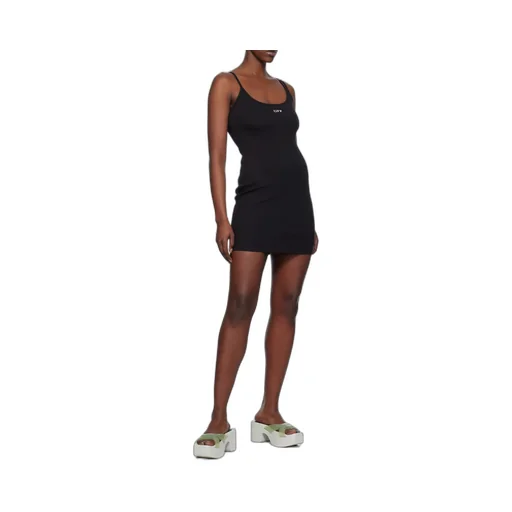 Off-White Logo Embroidered Sleeveless Dress