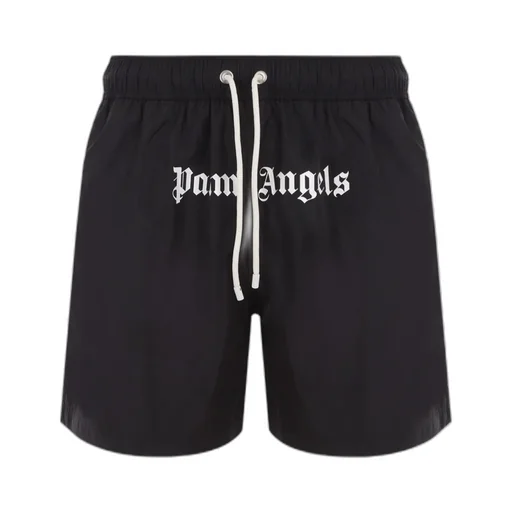 Palm Angels Logo Printed Drawstring Swim Shorts