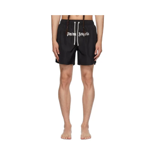 Palm Angels Logo Printed Drawstring Swim Shorts
