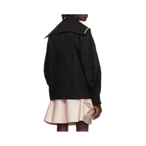 Beaded Sailor Collar Workwear Jacket