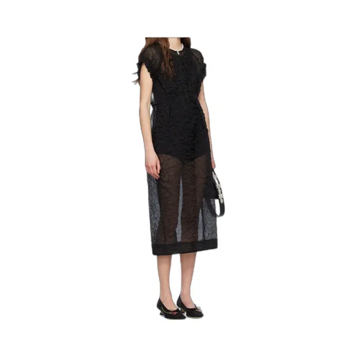 Elasticated Gathered Sleeve Tulip Dress