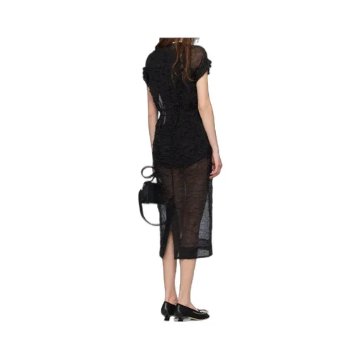 Elasticated Gathered Sleeve Tulip Dress