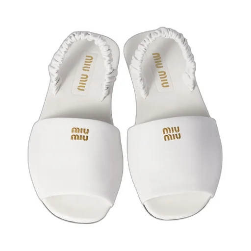 Ruches Nappa Leather Sandals