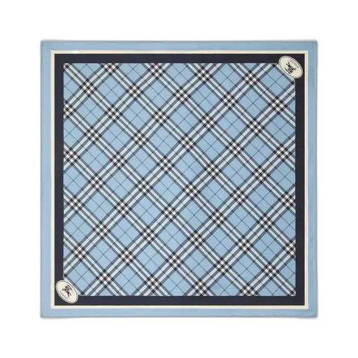 Check Silk Scarf