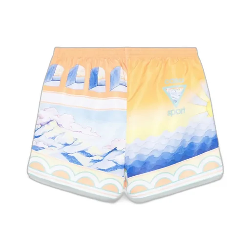 Seascape-Print Swim Shorts