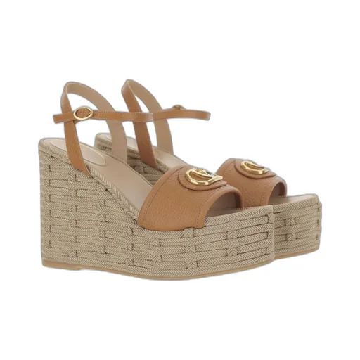 Valentino	Vlogo Signature Open Toe Wedge Sandals