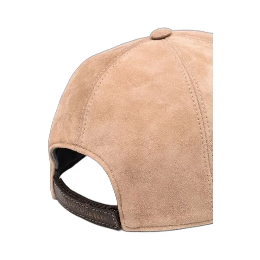 Embroidered-Logo Suede Cap