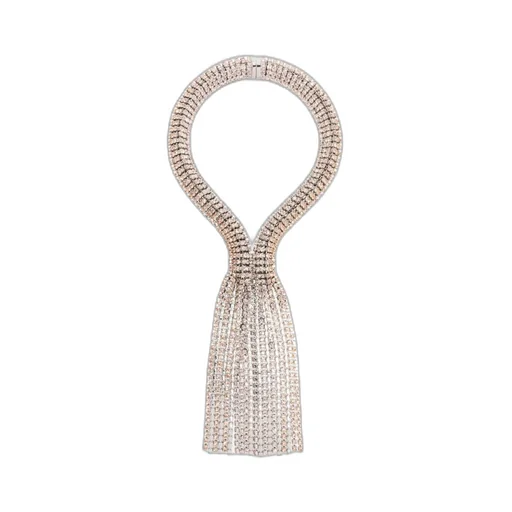 Paco Rabanne Rhinestone Dangling Detailed Necklace