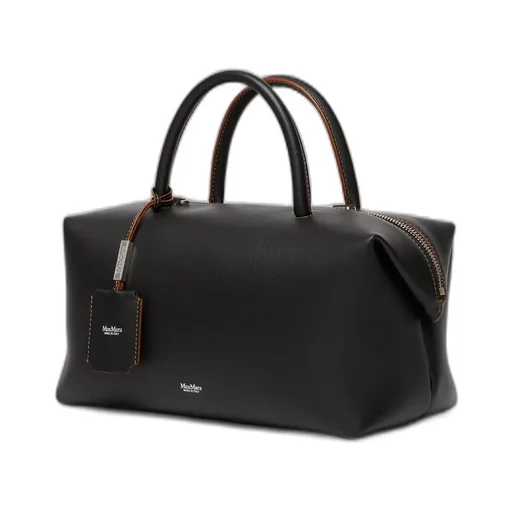 Max Mara Holdallm Logo Stamp Zip-Up Tote Bag