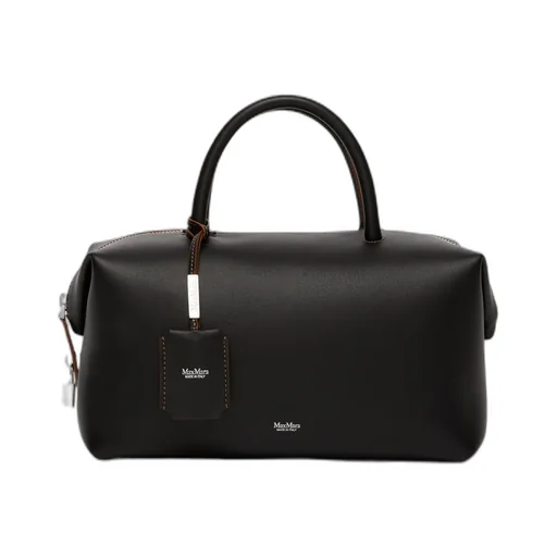 Max Mara Holdallm Logo Stamp Zip-Up Tote Bag