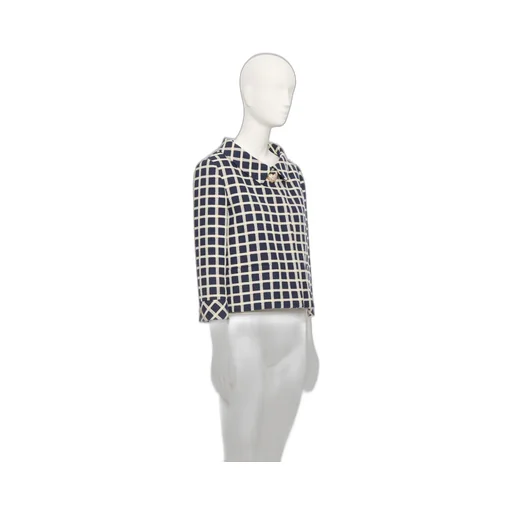 Wool Jacket With Windowpane Check Pattern