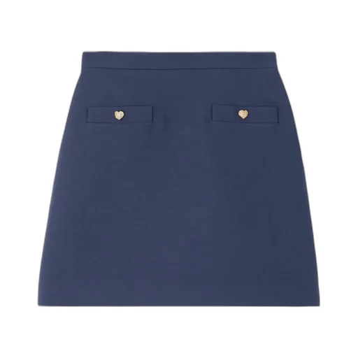Button-Embellished Skirt