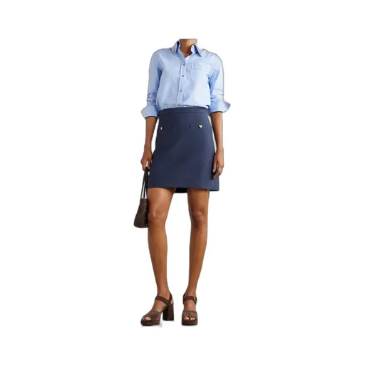 Button-Embellished Skirt