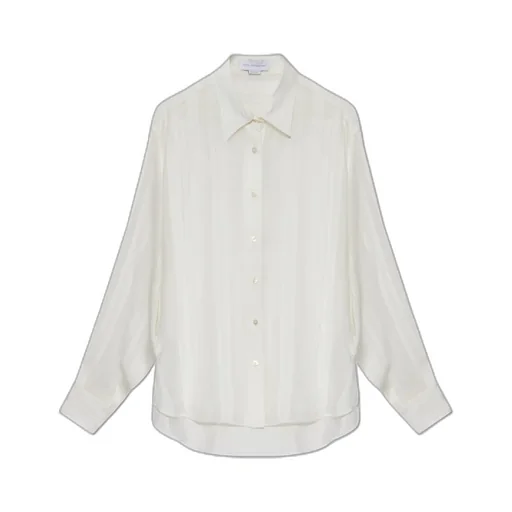 Stella Mccartney Oversized Sheer Striped Panelled Shirt