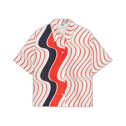 Msgm Printed Short Sleeved Shirt
