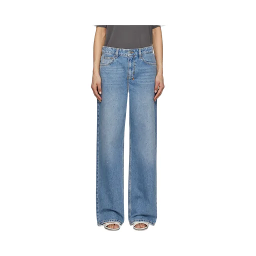 Rhinestone-Embellished Jeans