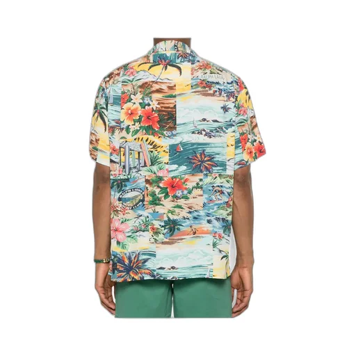 Patchwork-Print Camp Shirt