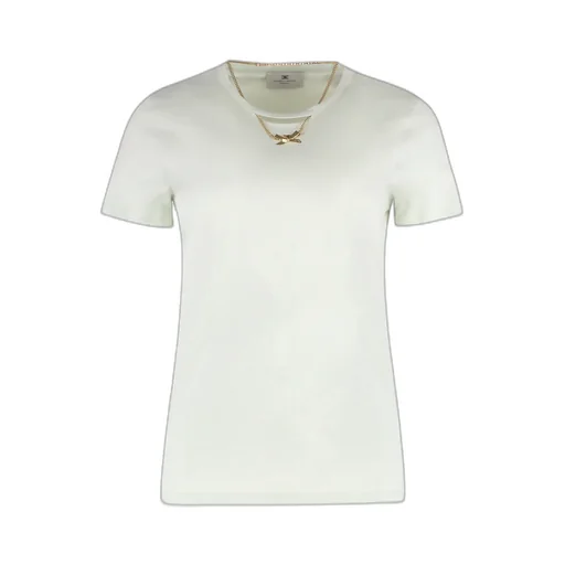 Elisabetta Franchi Bow Necklace Jersey T-Shirt