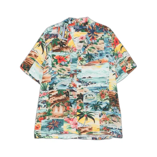 Patchwork-Print Camp Shirt