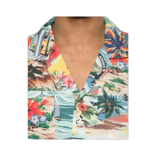 Patchwork-Print Camp Shirt