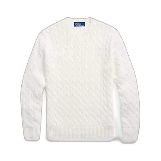 Cable-Knit Crew-Neck Sweater