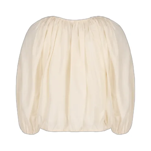 Pleated Long-Sleeved Blouse