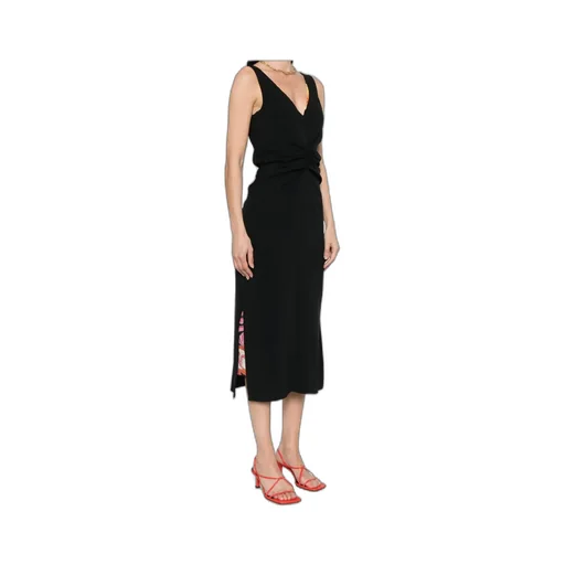 Ruched-Detailed Midi Dress