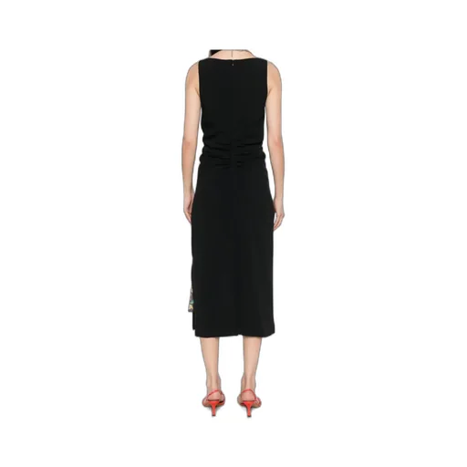 Ruched-Detailed Midi Dress