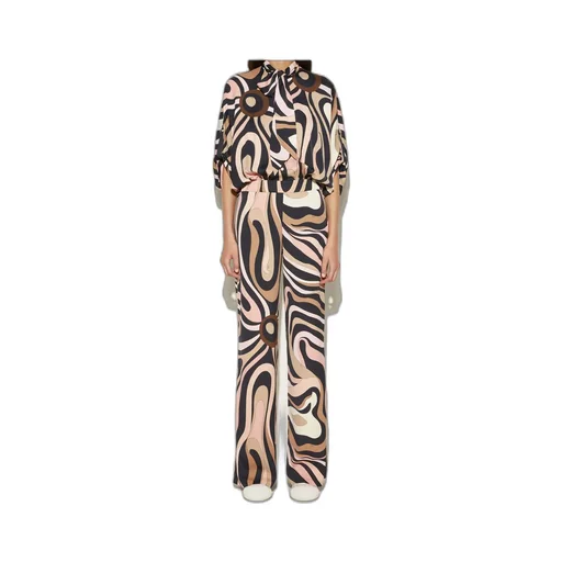 Pucci Scarf Detailed Marmo-Print Jumpsuit